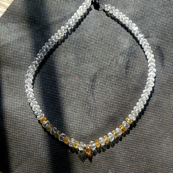 Natural quartz and citrine choker handmade - Picture 1 of 8